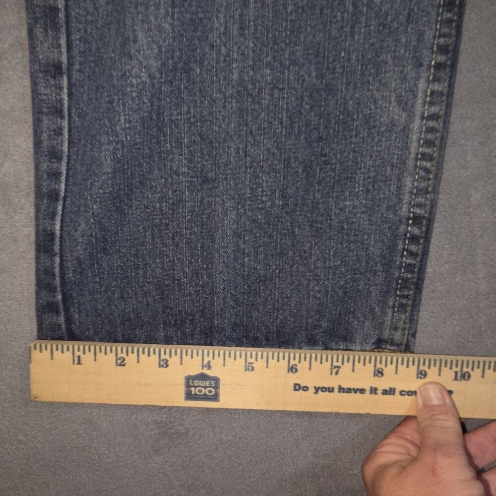 Y2K Phat Farm Jeans Mens 34x30 Blue Wide Leg Denim Hip Hop Streetwear! Embroider - Picture 7 of 13